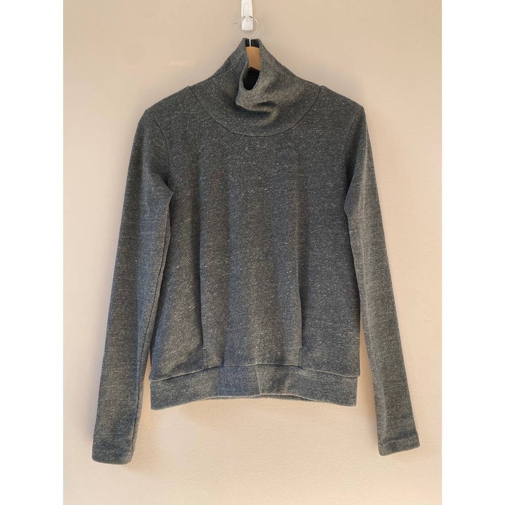 Alo Yoga Clarity Funnel Neck Pullover Womens XS Dark Gray Turtleneck Sweatshirt